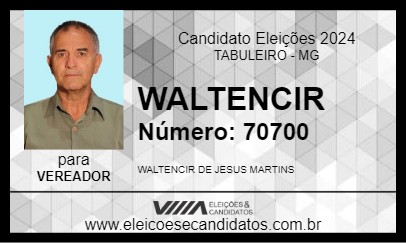 Candidato WALTENCIR 2024 - TABULEIRO - Eleições