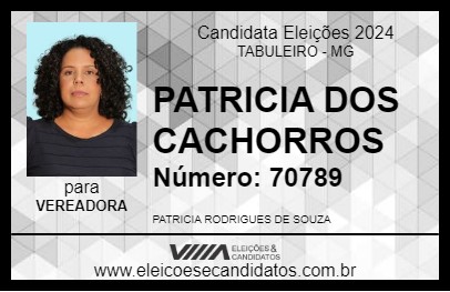 Candidato PATRICIA DOS CACHORROS 2024 - TABULEIRO - Eleições