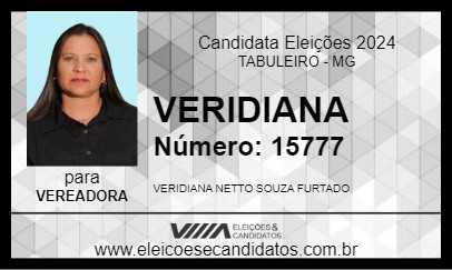 Candidato VERIDIANA 2024 - TABULEIRO - Eleições