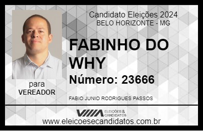 Candidato FABINHO DO WHY 2024 - BELO HORIZONTE - Eleições