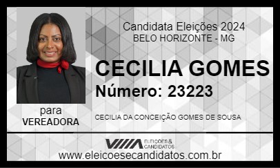 Candidato CECILIA GOMES 2024 - BELO HORIZONTE - Eleições