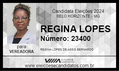 Candidato REGINA LOPES 2024 - BELO HORIZONTE - Eleições