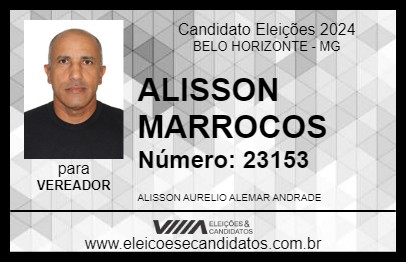 Candidato ALISSON MARROCOS 2024 - BELO HORIZONTE - Eleições