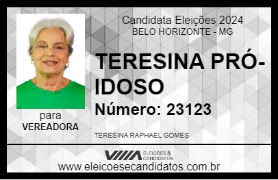 Candidato TERESINA PRÓ-IDOSO 2024 - BELO HORIZONTE - Eleições