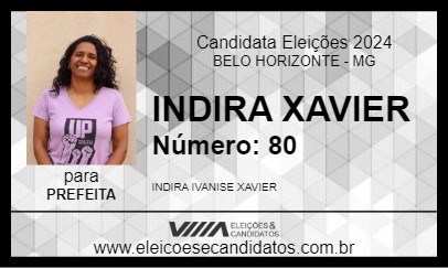 Candidato INDIRA XAVIER 2024 - BELO HORIZONTE - Eleições