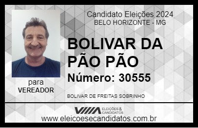 Candidato BOLIVAR DA PÃO PÃO 2024 - BELO HORIZONTE - Eleições