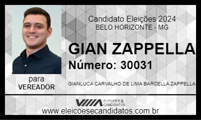 Candidato GIAN ZAPPELLA 2024 - BELO HORIZONTE - Eleições