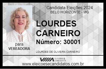 Candidato LOURDES CARNEIRO 2024 - BELO HORIZONTE - Eleições