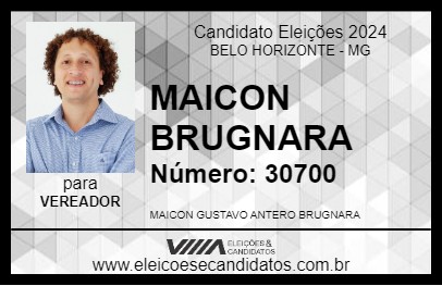 Candidato MAICON BRUGNARA 2024 - BELO HORIZONTE - Eleições