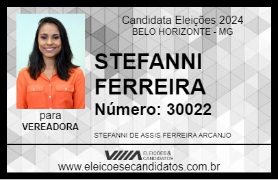 Candidato STEFANNI FERREIRA 2024 - BELO HORIZONTE - Eleições