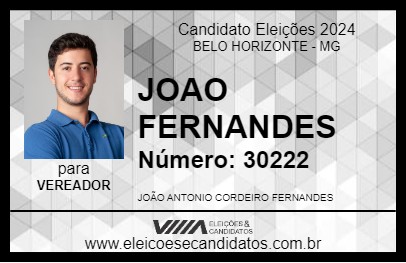 Candidato JOAO FERNANDES 2024 - BELO HORIZONTE - Eleições