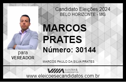 Candidato MARCOS PRATES 2024 - BELO HORIZONTE - Eleições