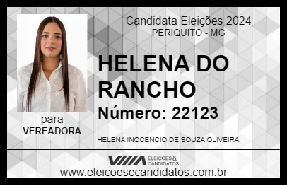 Candidato HELENA DO RANCHO 2024 - PERIQUITO - Eleições