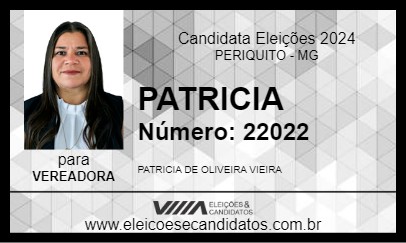 Candidato PATRICIA 2024 - PERIQUITO - Eleições