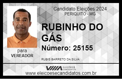 Candidato RUBINHO DO GÁS 2024 - PERIQUITO - Eleições