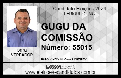 Candidato GUGU DA COMISSÃO 2024 - PERIQUITO - Eleições