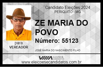 Candidato ZE MARIA DO POVO 2024 - PERIQUITO - Eleições