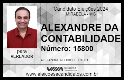 Candidato ALEXANDRE DA CONTABILIDADE 2024 - MIRABELA - Eleições