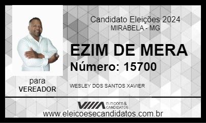 Candidato EZIM DE MERA 2024 - MIRABELA - Eleições