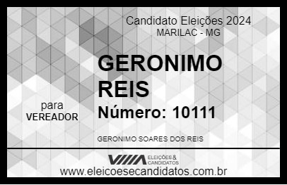 Candidato GERONIMO REIS 2024 - MARILAC - Eleições