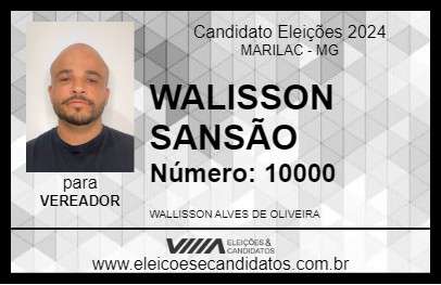 Candidato WALISSON SANSÃO 2024 - MARILAC - Eleições