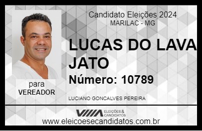 Candidato LUCAS DO LAVA JATO 2024 - MARILAC - Eleições