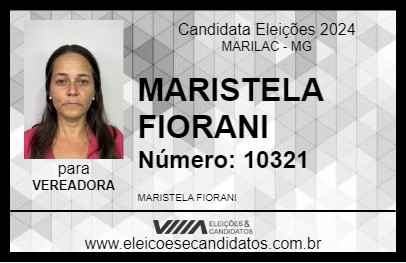 Candidato MARISTELA FIORANI 2024 - MARILAC - Eleições