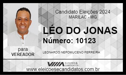 Candidato LÉO DO JONAS 2024 - MARILAC - Eleições