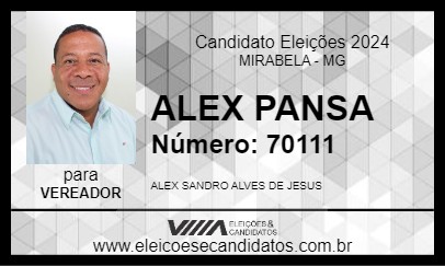 Candidato ALEX PANSA 2024 - MIRABELA - Eleições