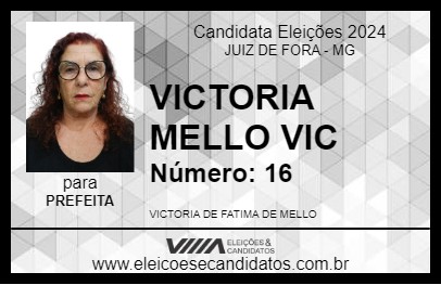 Candidato VICTORIA MELLO VIC 2024 - JUIZ DE FORA - Eleições