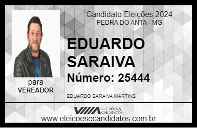 Candidato EDUARDO SARAIVA 2024 - PEDRA DO ANTA - Eleições