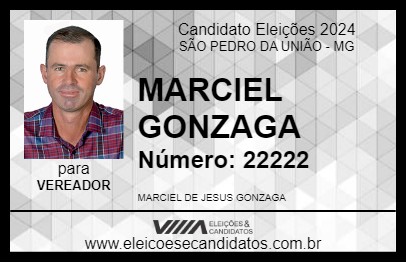 Candidato MARCIEL GONZAGA 2024 - SÃO PEDRO DA UNIÃO - Eleições