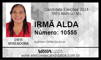 Candidato IRMÃ ALDA 2024 - TRÊS MARIAS - Eleições