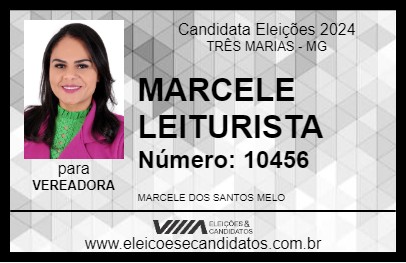 Candidato MARCELE LEITURISTA 2024 - TRÊS MARIAS - Eleições