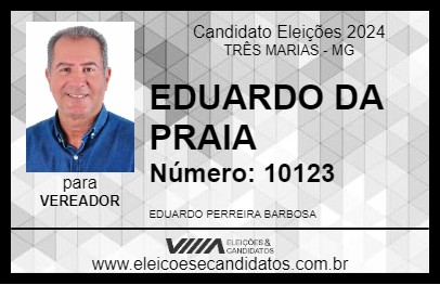 Candidato EDUARDO DA PRAIA 2024 - TRÊS MARIAS - Eleições