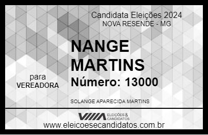 Candidato NANGE MARTINS 2024 - NOVA RESENDE - Eleições