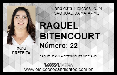 Candidato RAQUEL BITENCOURT 2024 - SÃO JOÃO DA MATA - Eleições