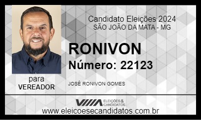 Candidato RONIVON 2024 - SÃO JOÃO DA MATA - Eleições