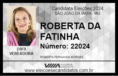 Candidato ROBERTA DA FATINHA 2024 - SÃO JOÃO DA MATA - Eleições