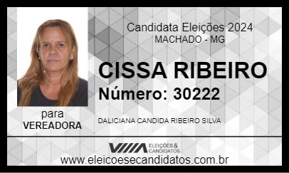 Candidato CISSA RIBEIRO 2024 - MACHADO - Eleições