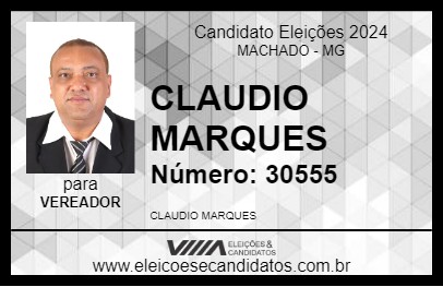 Candidato CLAUDIO MARQUES 2024 - MACHADO - Eleições