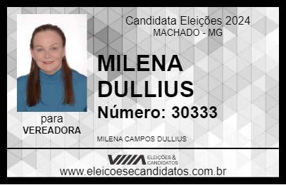 Candidato MILENA DULLIUS 2024 - MACHADO - Eleições