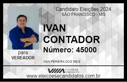 Candidato IVAN CONTADOR 2024 - SÃO FRANCISCO - Eleições