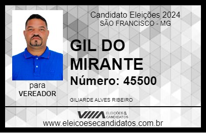 Candidato GIL DO MIRANTE 2024 - SÃO FRANCISCO - Eleições