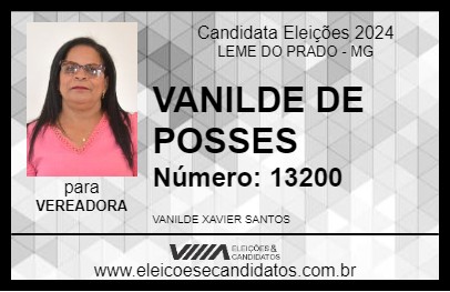 Candidato VANILDE DE POSSES 2024 - LEME DO PRADO - Eleições