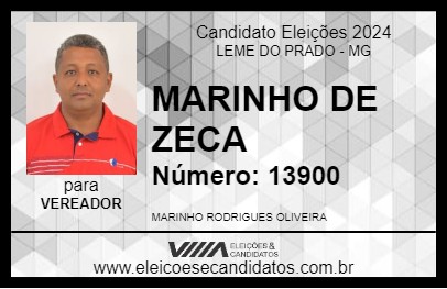 Candidato MARINHO DE ZECA 2024 - LEME DO PRADO - Eleições