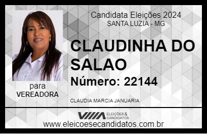 Candidato CLAUDINHA DO SALAO 2024 - SANTA LUZIA - Eleições