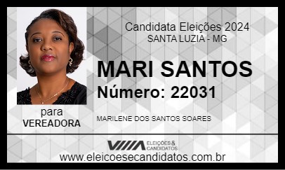 Candidato MARI SANTOS 2024 - SANTA LUZIA - Eleições