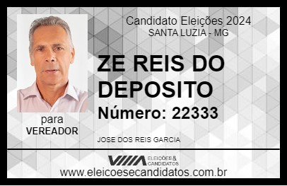 Candidato ZE REIS DO DEPOSITO 2024 - SANTA LUZIA - Eleições