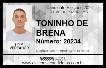 Candidato TONINHO DE BRENA 2024 - LEME DO PRADO - Eleições